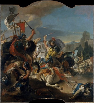Darstellung der Schlacht von Vercellae von Giovanni Battista Tiepolo